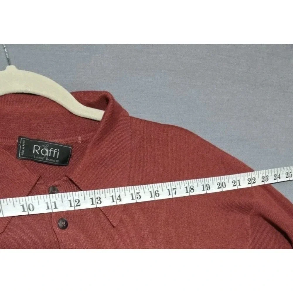 Men's Vintage 90s Raffi Linea Uomo Italian Knit Sweater Cotton Blend Lightweight